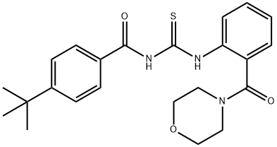 4-tert-butyl-N-({[2-(4-morpholinylcarbonyl)phenyl]amino}carbonothioyl)benzamide Struktur