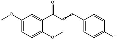 (2E)-1-(2,5-dimethoxyphenyl)-3-(4-fluorophenyl)prop-2-en-1-one Struktur