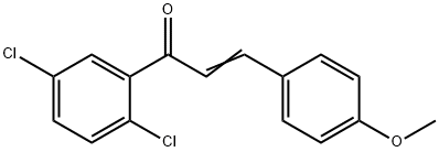 (2E)-1-(2,5-dichlorophenyl)-3-(4-methoxyphenyl)prop-2-en-1-one Struktur