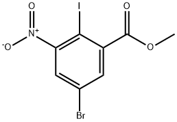 5-Bromo-2-iodo-3-nitro-benzoic acid methyl ester Struktur