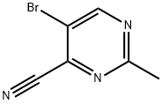 5-Bromo-2-methyl-4-pyrimidinecarbonitrile Struktur