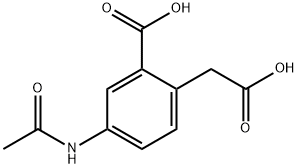 2-(carboxymethyl)-5-acetamidobenzoic acid Struktur