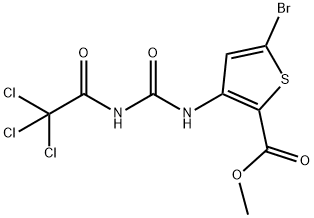 methyl 5-bromo-3-(3-(2,2,2-trichloroacetyl)ureido)thiophene-2-carboxylate Struktur