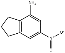 6-nitro-2,3-dihydro-1H-inden-4-amine Struktur