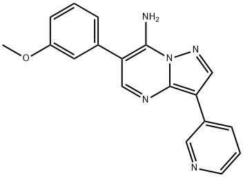 6-(3-methoxyphenyl)-3-(pyridin-3-yl)pyrazolo[1,5-a]pyrimidin-7-amine Struktur