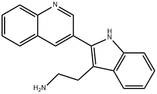 2-[2-(quinolin-3-yl)-1H-indol-3-yl]ethan-1-amine Struktur