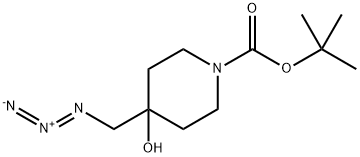 tert-butyl 4-(azidomethyl)-4-hydroxypiperidine-1-carboxylate Struktur