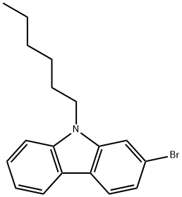 2-溴-9-己基咔唑 結(jié)構(gòu)式