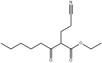 ethyl 2-(2-cyanoethyl)-3-oxooctanoate Struktur