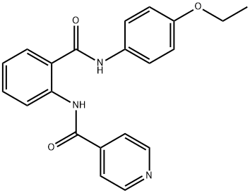 N-(2-{[(4-ethoxyphenyl)amino]carbonyl}phenyl)isonicotinamide Struktur