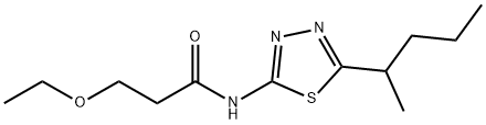 3-ethoxy-N-(5-pentan-2-yl-1,3,4-thiadiazol-2-yl)propanamide Struktur