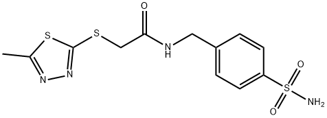 2-[(5-methyl-1,3,4-thiadiazol-2-yl)sulfanyl]-N-(4-sulfamoylbenzyl)acetamide Struktur