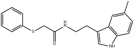 N-[2-(5-methyl-1H-indol-3-yl)ethyl]-2-phenylsulfanylacetamide Struktur