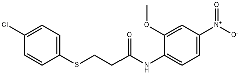 3-[(4-chlorophenyl)sulfanyl]-N-(2-methoxy-4-nitrophenyl)propanamide Struktur