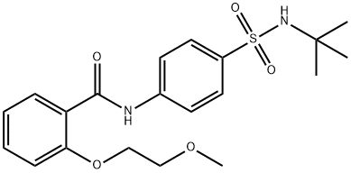 N-[4-(tert-butylsulfamoyl)phenyl]-2-(2-methoxyethoxy)benzamide Struktur