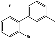 2-Bromo-6--fluoro-3-methylbiphenyl Struktur