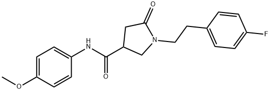 1-[2-(4-fluorophenyl)ethyl]-N-(4-methoxyphenyl)-5-oxopyrrolidine-3-carboxamide Struktur