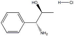 (1R,2S)-1-Amino-1-phenylpropan-2-ol hydrochloride Struktur