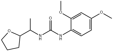 1-(2,4-dimethoxyphenyl)-3-[1-(oxolan-2-yl)ethyl]urea Struktur