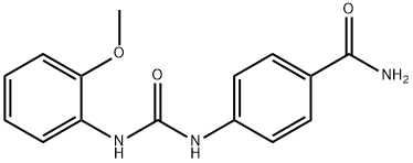 4-[(2-methoxyphenyl)carbamoylamino]benzamide Struktur