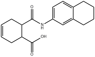 6-(5,6,7,8-Tetrahydro-naphthalen-2-ylcarbamoyl)-cyclohex-3-enecarboxylic acid Struktur