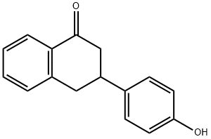 3-(4-hydroxyphenyl)-3,4-dihydronaphthalen-1(2H)-one Struktur