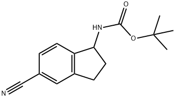 TERT-BUTYL (5-CYANO-2,3-DIHYDRO-1H-INDEN-1-YL)CARBAMATE Struktur