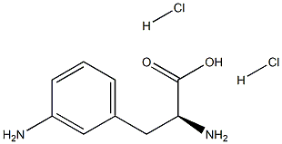 (S)-2-Amino-3-(3-aminophenyl)propanoic acid dihydrochloride Struktur