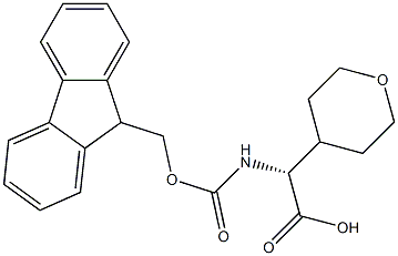 (R)-a-(Fmoc-amino)tetrahydropyran-4-acetic acid Struktur