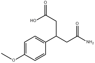 5-amino-3-(4-methoxyphenyl)-5-oxopentanoic acid Struktur