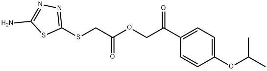 2-oxo-2-[4-(propan-2-yloxy)phenyl]ethyl [(5-amino-1,3,4-thiadiazol-2-yl)sulfanyl]acetate|