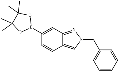 2-Benzyl-6-(4,4,5,5-tetramethyl-[1,3,2]dioxaborolan-2-yl)-2H-indazole Struktur