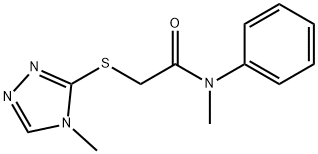 N-methyl-2-[(4-methyl-1,2,4-triazol-3-yl)sulfanyl]-N-phenylacetamide Struktur