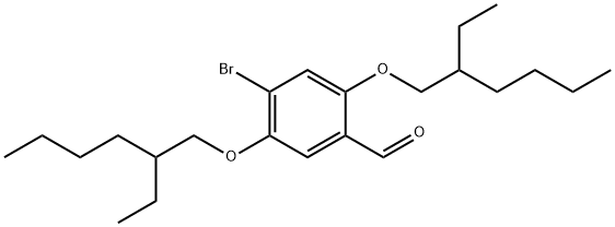 4-bromo-2,5-bis((2-ethylhexyl)oxy)benzaldehyde Struktur