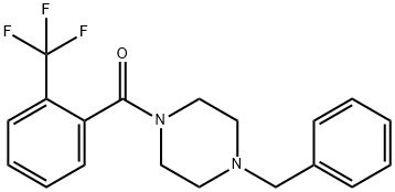 1-benzyl-4-[2-(trifluoromethyl)benzoyl]piperazine Struktur