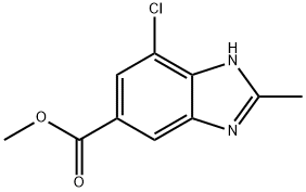 7-Chloro-2-methyl-1H-benzoimidazole-5-carboxylic acid methyl ester Struktur