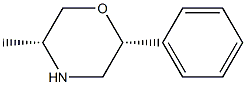 (2R,5R)-5-methyl-2-phenylmorpholine Struktur