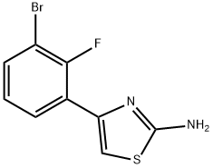 4-(3-bromo-2-fluorophenyl)-1,3-thiazol-2-amine Struktur