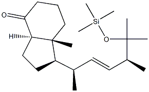 (1R,3aR,7aR)-1-((2R,5S,E)-5,6-dimethyl-6-
((trimethylsilyl)oxy)hept-3-en-2-yl)-7a-
methyloctahydro-4H-inden-4-one Struktur