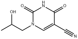 1-(2-hydroxypropyl)-2,4-dioxo-1,2,3,4-tetrahydropyrimidine-5-carbonitrile Struktur