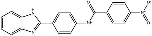 N-(4-(1H-benzo[d]imidazol-2-yl)phenyl)-4-nitrobenzamide Struktur