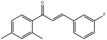 (2E)-1-(2,4-dimethylphenyl)-3-(3-fluorophenyl)prop-2-en-1-one Struktur