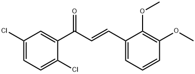 (2E)-1-(2,5-dichlorophenyl)-3-(2,3-dimethoxyphenyl)prop-2-en-1-one Struktur