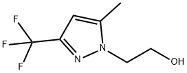 2-(5-methyl-3-(trifluoromethyl)-1H-pyrazol-1-yl)ethan-1-ol Struktur