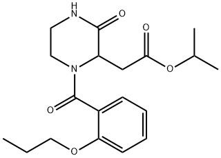 isopropyl [3-oxo-1-(2-propoxybenzoyl)-2-piperazinyl]acetate Struktur