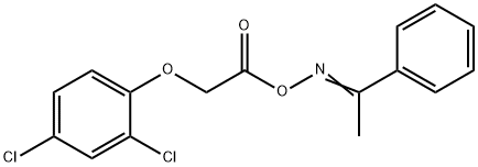 1-phenylethanone O-[2-(2,4-dichlorophenoxy)acetyl]oxime Struktur