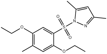 1-(2,5-diethoxy-4-methylphenyl)sulfonyl-3,5-dimethylpyrazole Struktur