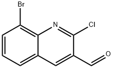 8-bromo-2-chloroquinoline-3-carbaldehyde Struktur