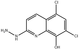 5,7-dichloro-2-hydrazinylquinolin-8-ol Struktur