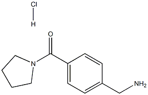 [4-(aminomethyl)phenyl]-pyrrolidin-1-ylmethanone:hydrochloride Struktur